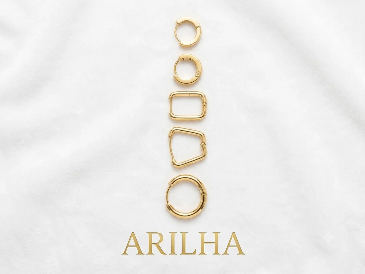 5-Pair Gold Hoop Earring Set | Stainless Steel | ARILHA detail view 2
